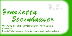 henrietta steinhauser business card